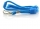 Snur textil Lanyard, Office box rotund albastru deschis, 0.5 x 90 cm